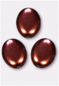 Palet ovale nacré 12x9 mm chocolat x300