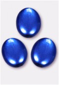 Palet ovale nacré 12x9 mm bleu x300
