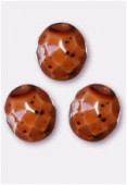 Facette 10 mm brown genuine stone x6