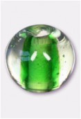 Perle en verre ronde VH22 vert x6