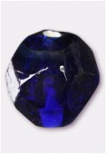 Perle en verre ronde VH27 bleu foncé x4