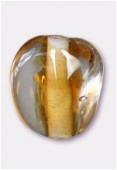 Perle en verre forme VF18 marron x4