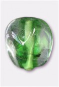 Perle en verre forme VF18 vert x4