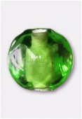 Perle en verre ronde VH21 vert x12