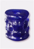 Perle en verre forme VTD8 bleu foncé x2