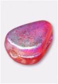 Perle en verre palet HRB2 rouge irisé x12
