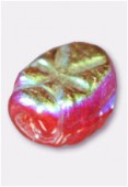Perle en verre palet HRB5 rouge irisé x12