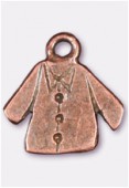 Breloque en métal veste 15x15 mm cuivre x2
