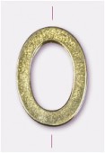 Perle en métal anneau ovale plat 25x17 mm or x1