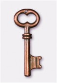 Pendentif en métal clef 43x17 mm cuivre x1