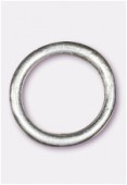 Perle en métal anneau 16 mm argent x 4