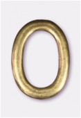 Perle en métal anneau ovale 34x24 mm bronze x1