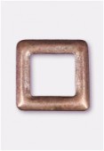 Perle en métal anneau carré 20x20 mm cuivre x1