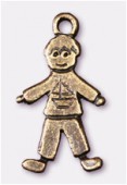 Breloque en métal little boy 22x10 mm bronze x2
