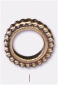 Perle en métal anneau 13 mm bronze x1