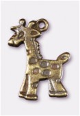 Breloque en métal girafe 17x10 mm bronze x2