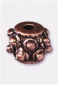 Perle en métal intercalaire 7x5 mm cuivre x4