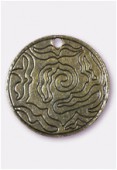 Pendentif en métal nuées 40 mm bronze x1