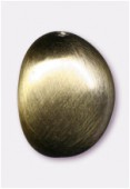Galet en résine satin brossé 24x19 mm bronze x1