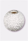 Argent 925 perle ronde Stardust 4 mm x6