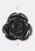 Rose en résine 13 mm noir x1