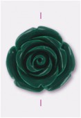 Rose en résine 23 mm vert x1