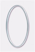 Perle en métal anneau ovale 26x16 mm argent x2