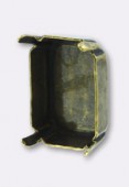 Sertissure pour cabochon rectangle 18x12 mm bronze x2