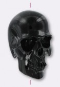Tête de mort en résine 25x16 mm noir x1
