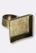 Bague réglable pour cabochon à coller 17 mm bronze x1