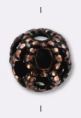 Perle en métal filigrané 4 mm cuivre x12