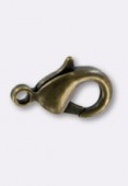 Fermoir mousqueton 12x7 mm bronze x100
