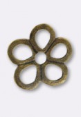 Perle en métal intercalaire fleur 24 mm bronze x2