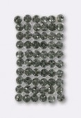 Crystal Mesh 40001 6x10 rangs 28x17 mm silver black diamond x1