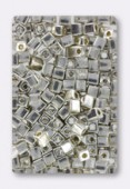Miyuki square beads 4 mm SB-1051 galvanized silver x20g