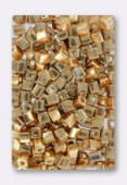 Miyuki square beads 4 mm SB-1053 galvanized yellow gold x20g