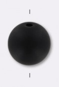 Onyx noir matte ronde 10 mm x4