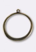 Créole pendentif 30 mm bronze x1