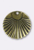 Estampe sequin palme 20 mm bronze x1